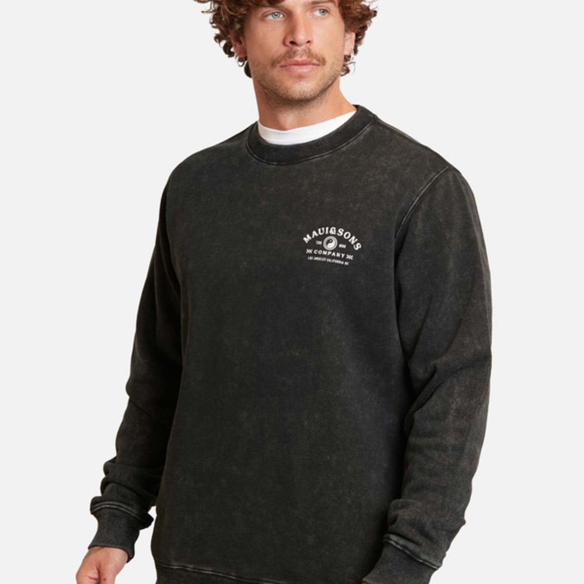 MAUI AND SONS - Poleron Yinyan Surfco Crew Negro Maui And Sons