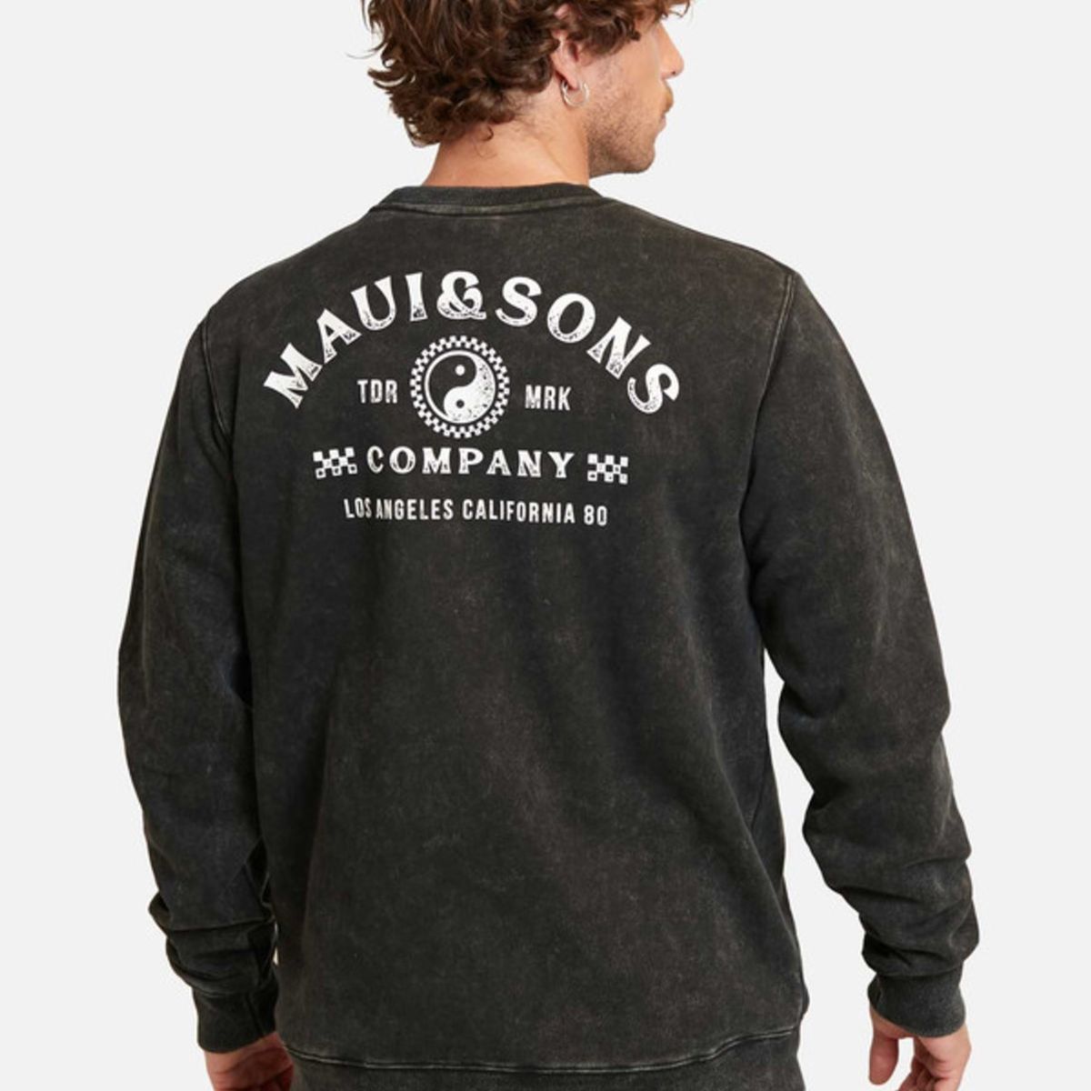 MAUI AND SONS - Poleron Yinyan Surfco Crew Negro Maui And Sons