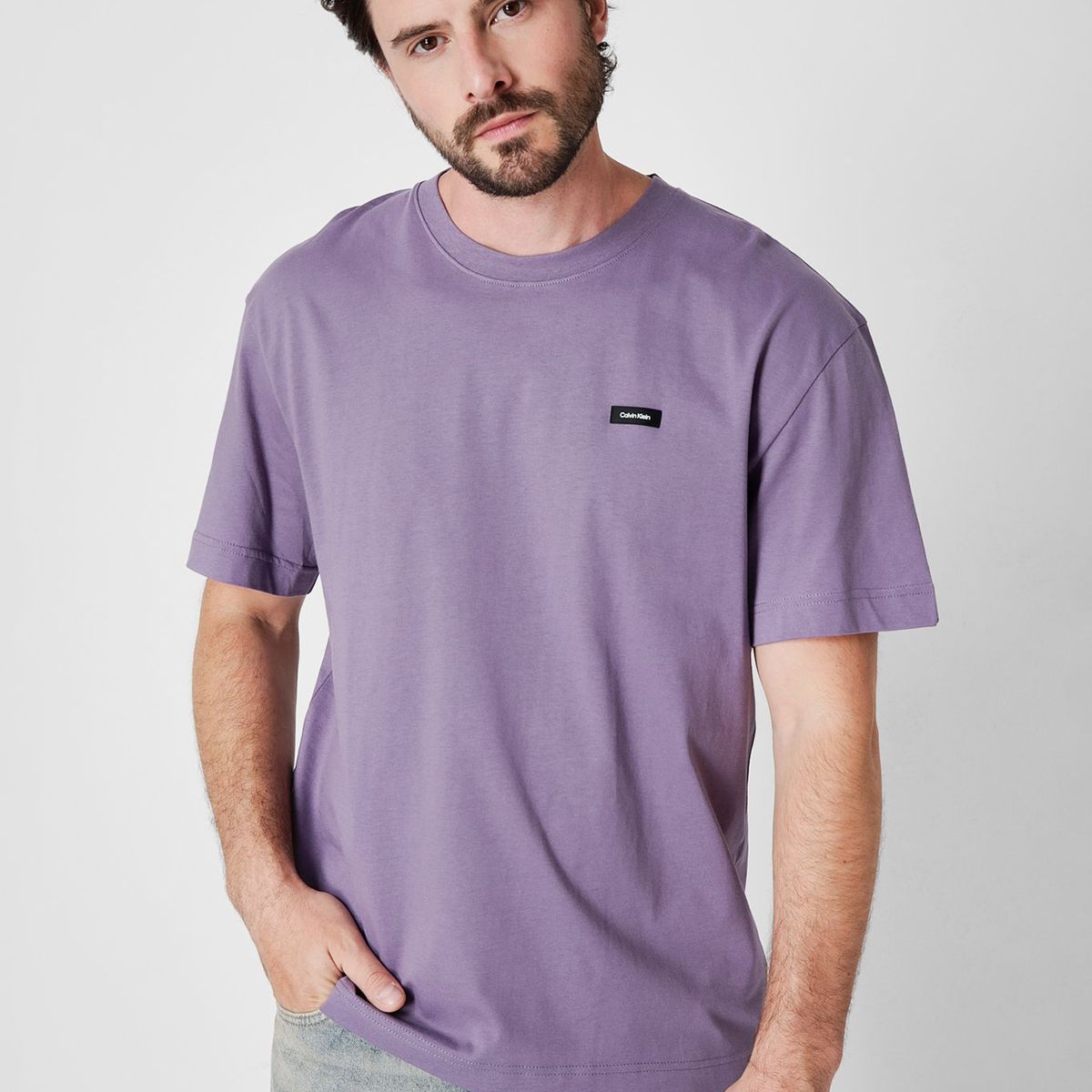 CALVIN KLEIN - Polera Comfort Fit  Morado Calvin Klein