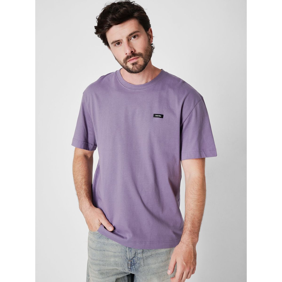 CALVIN KLEIN - Polera Comfort Fit  Morado Calvin Klein