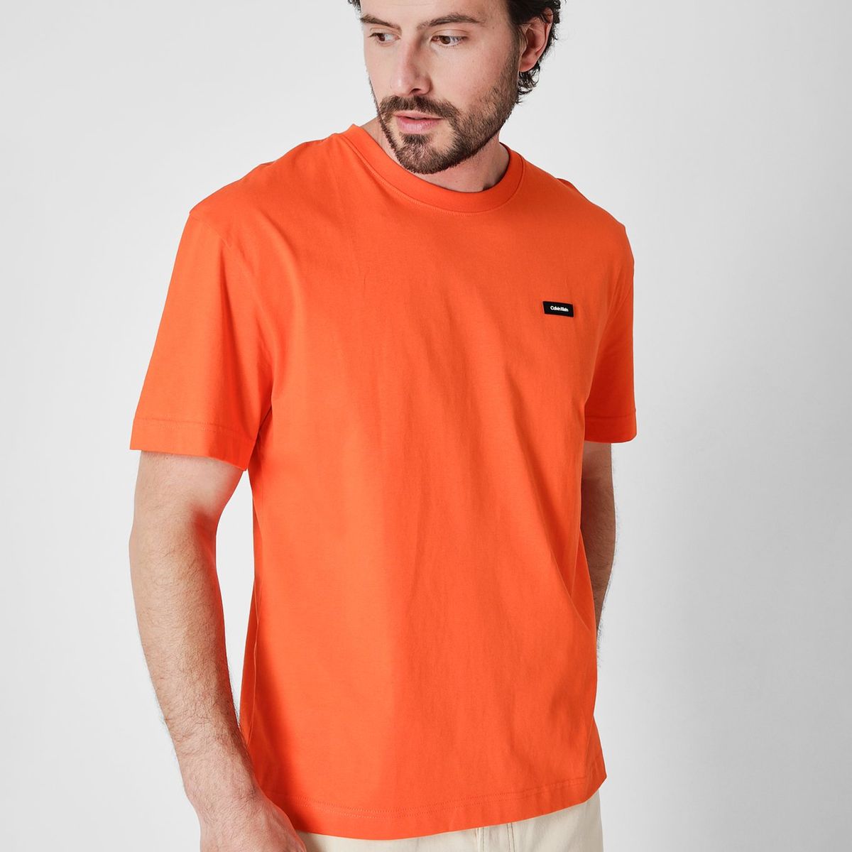 CALVIN KLEIN - Polera Comfort Fit  Naranja Calvin Klein