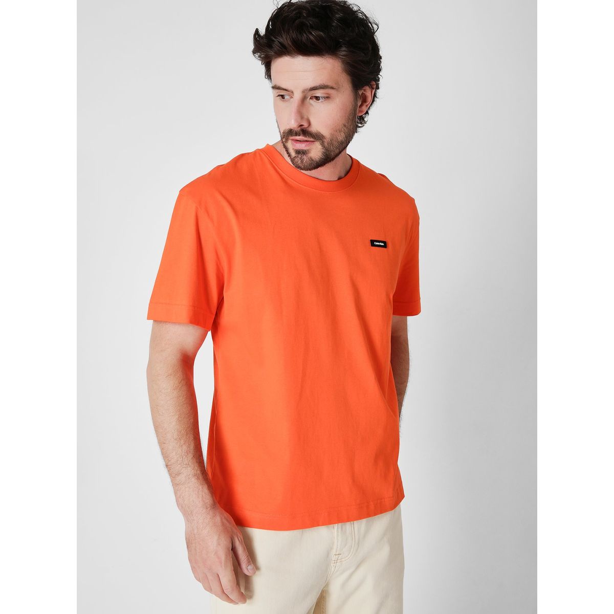 CALVIN KLEIN - Polera Comfort Fit  Naranja Calvin Klein