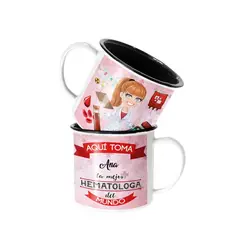 SM - Taza Enlozada Lechera Para Hematologa Personalizado