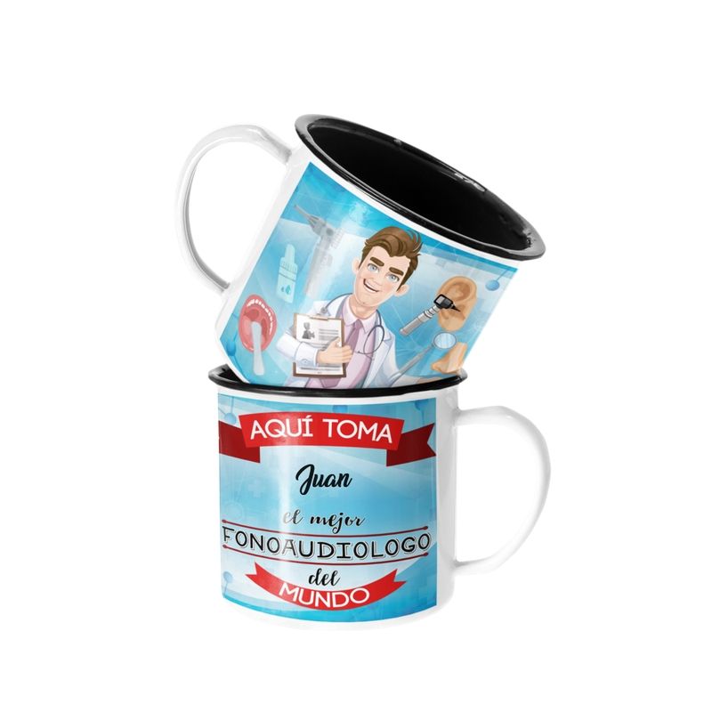 SM - Taza Enlozada Lechera Para Fonoaudiologo Personalizado SM