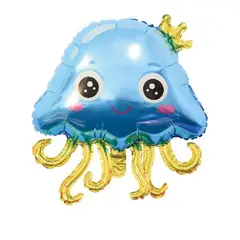 GENERICO - Globo Latex Diseño Medusa Color Azul