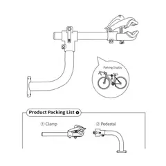 GENERICO - Soporte Muro para Bicicletas 30KG Giro 360° Tipo Pinza