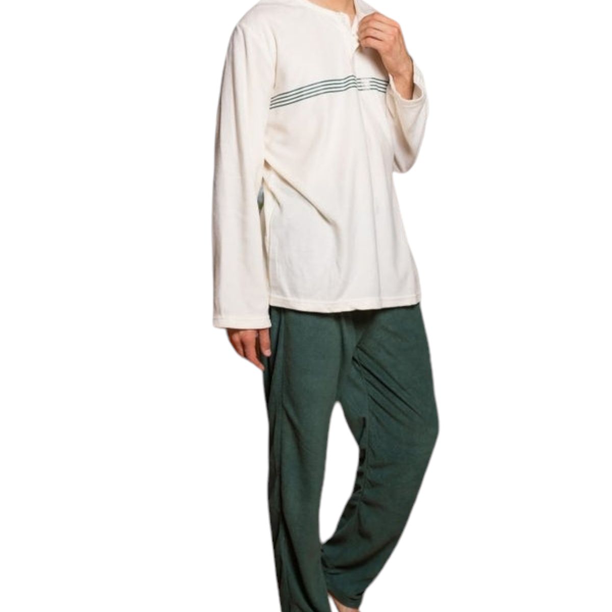 BAZIANI - Pijama Micropolar AzulIvory
