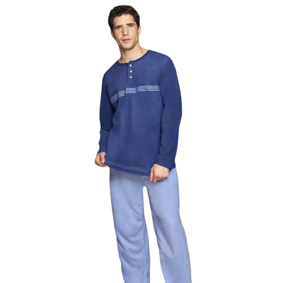 BAZIANI - Pijama Micropolar AzulIvory
