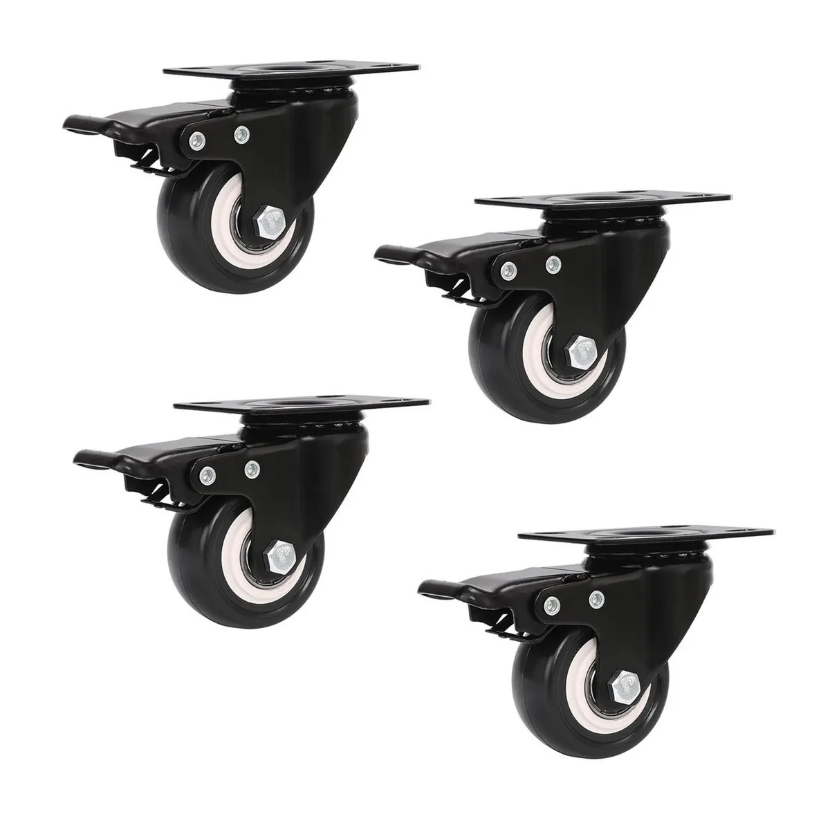 LINKON - Ruedas Muebles Industriales con Freno 2" Linkon Set 4