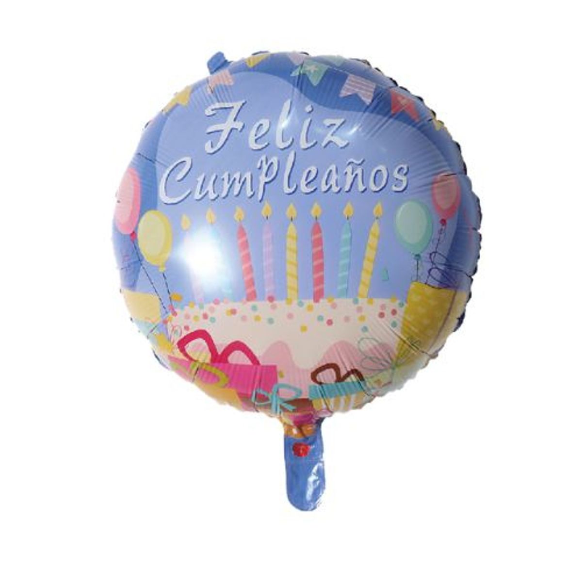 GENERICO - Globo Latex 45X45 Cm Celeste Feliz Cumpleaños