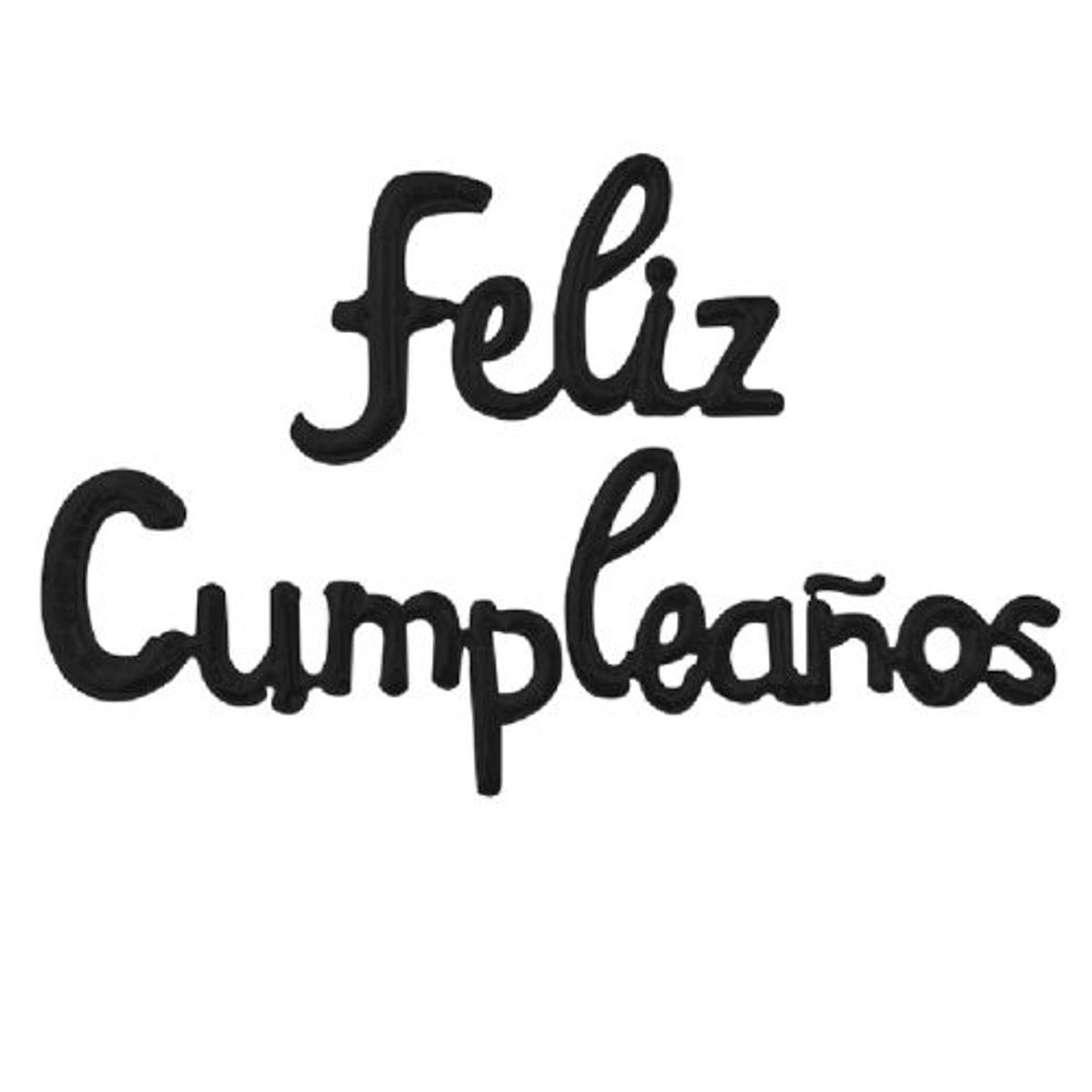 GENERICO - Globos Diseño Feliz Cumpleaños Latex Color Negro