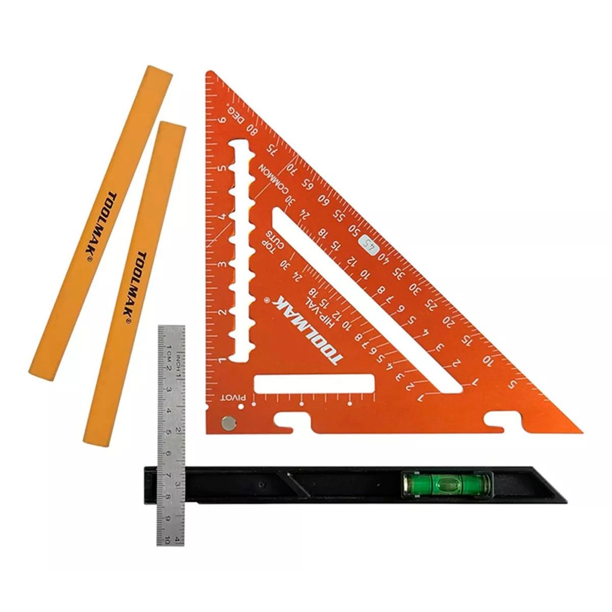 GENERICO - Escuadra De Carpintero Rápida Multifunción 5 Pcs Toolmak