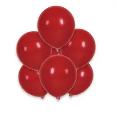 GENERICO - Globos Latex Color Rojo 25 Cm 12 Unidades