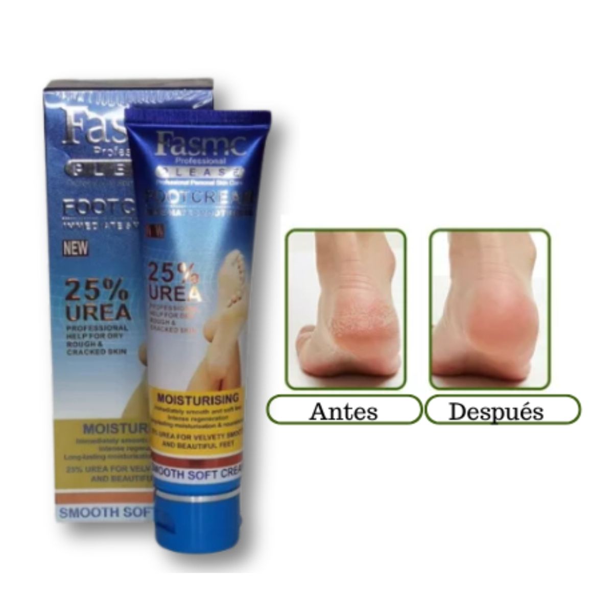 FASMC COSMETICS - Crema Para Pies Hidratante 25% Urea FASMC 100ml