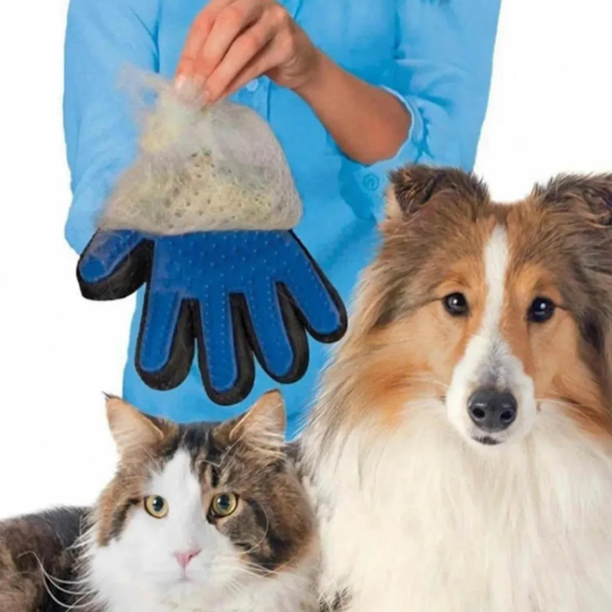 GENERICO - Guante Quita Pelos De Mascotas Azul