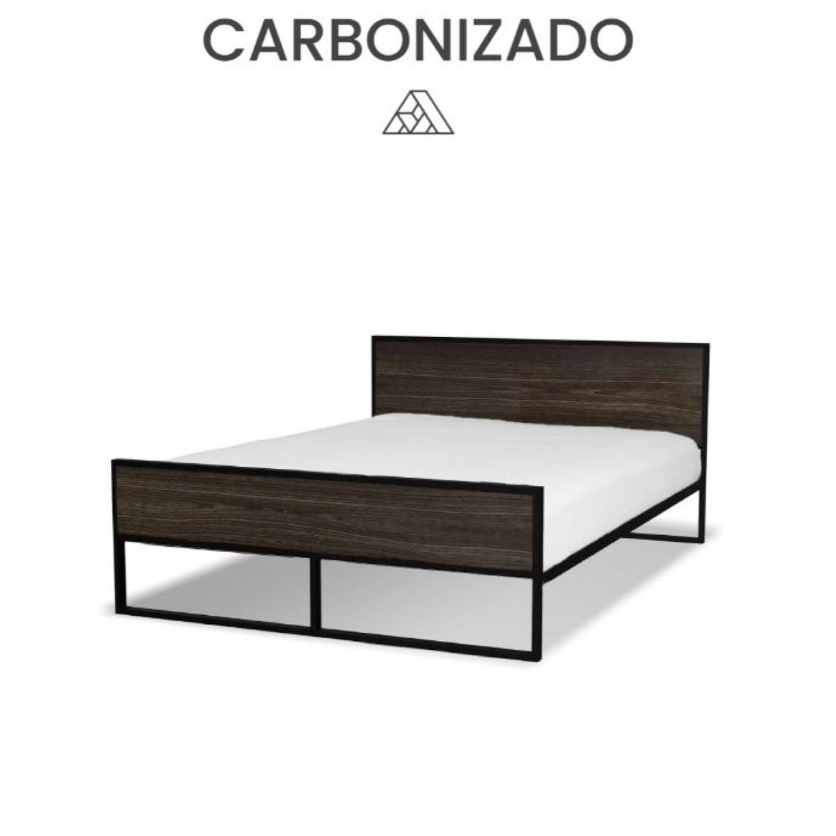 GENERICO - Cama Ita color carbonizado tamaño king