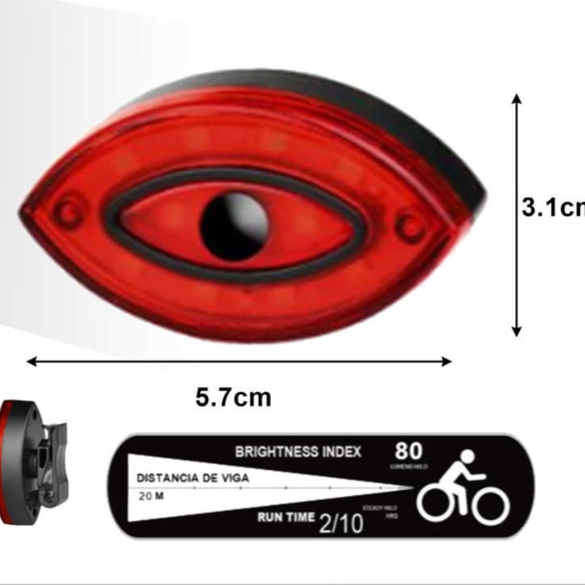 OEM - Luz Trasera De Bicicleta USB