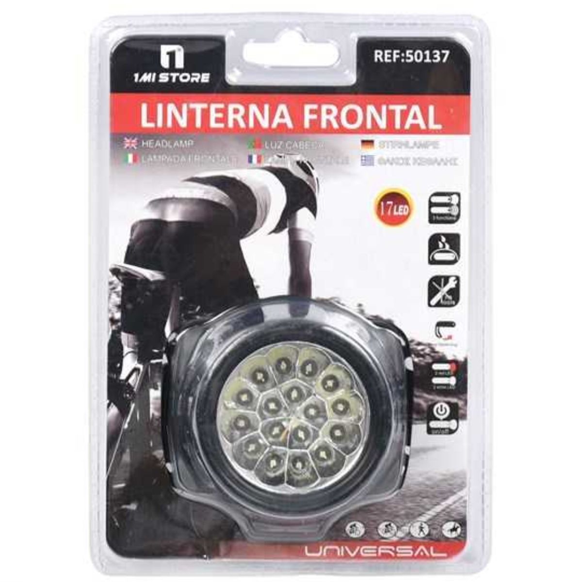 OEM - Linterna Para Bicicletas Frontal 17 Led