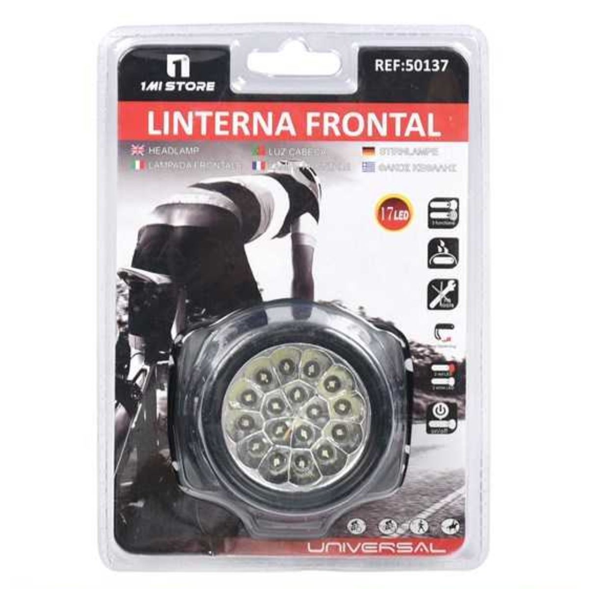OEM - Linterna Para Bicicletas Frontal 17 Led