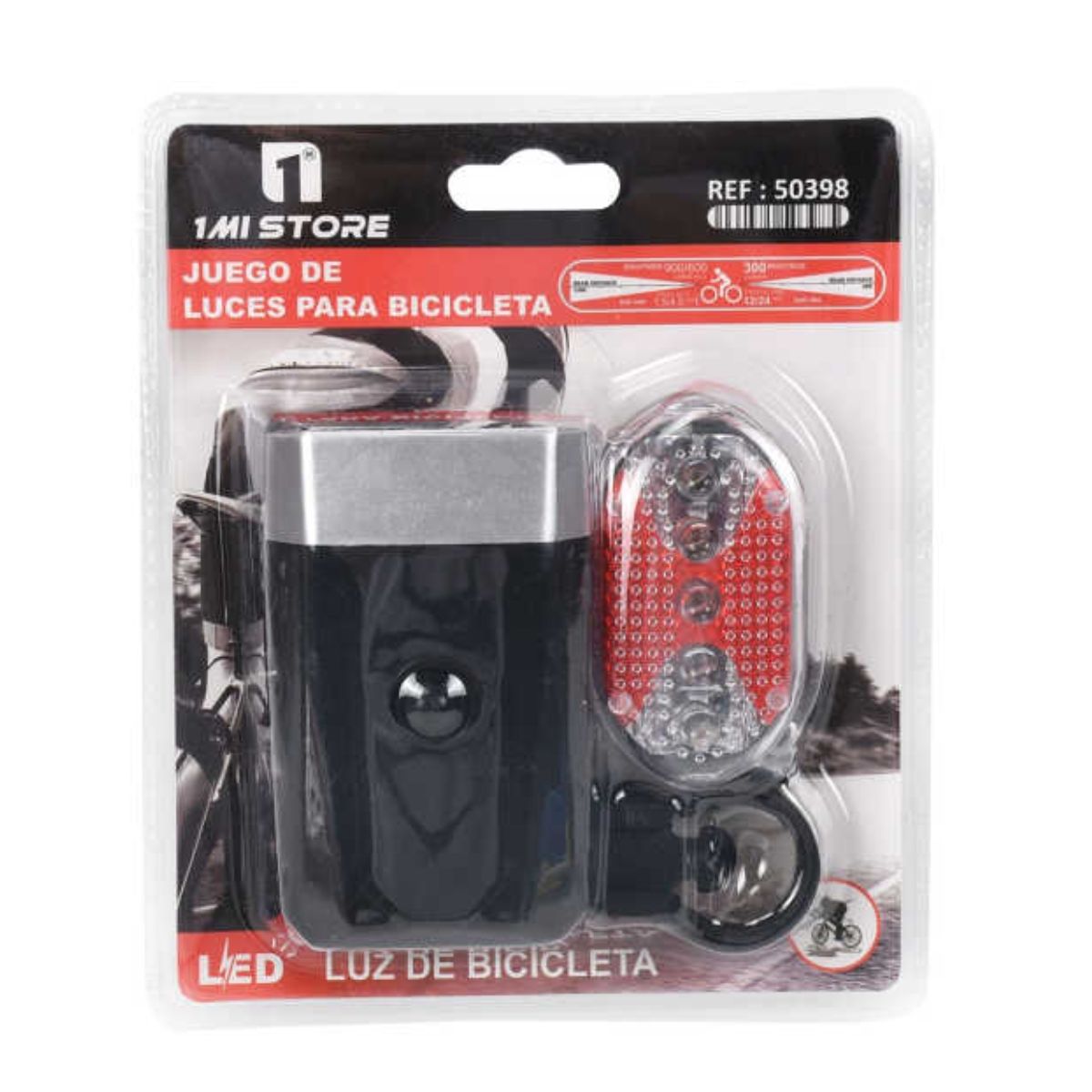 OEM - Kit Luces Bicicleta Luz Delantera Trasera