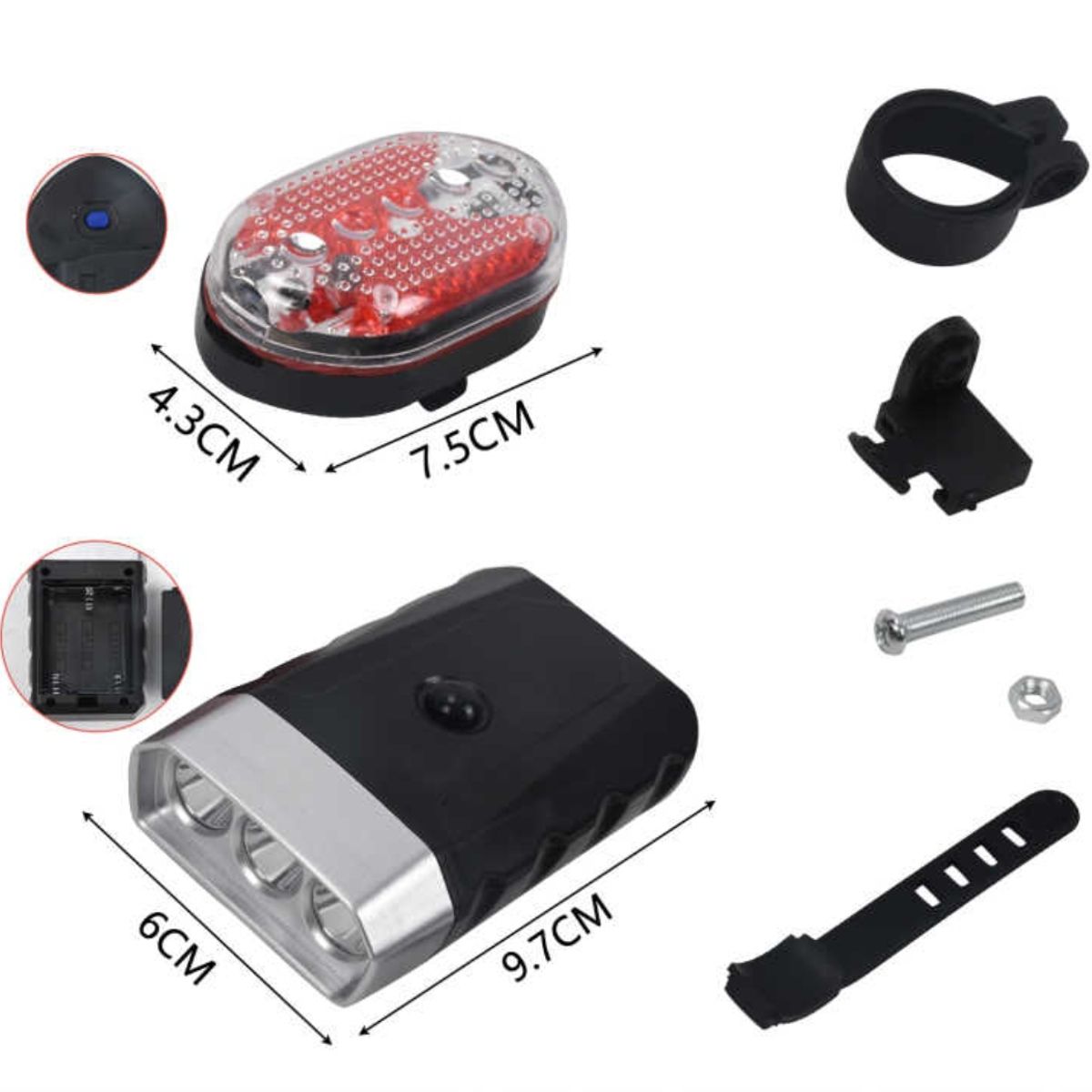 OEM - Kit Luces Bicicleta Luz Delantera Trasera