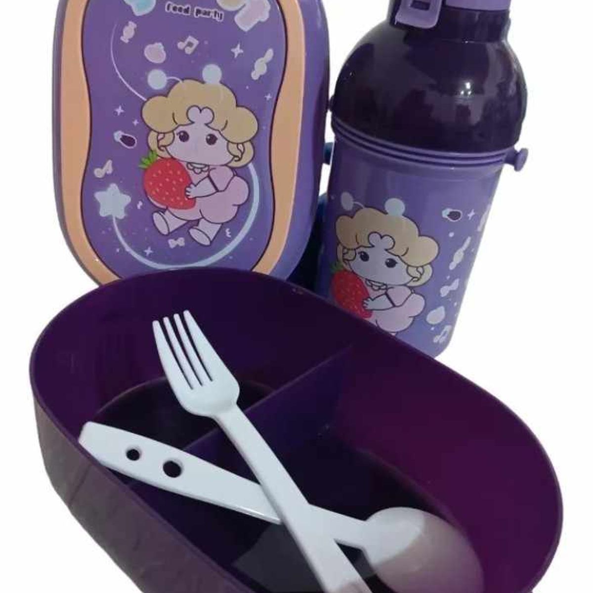 GENERICO - Set lonchera fiambrera y vaso para niños