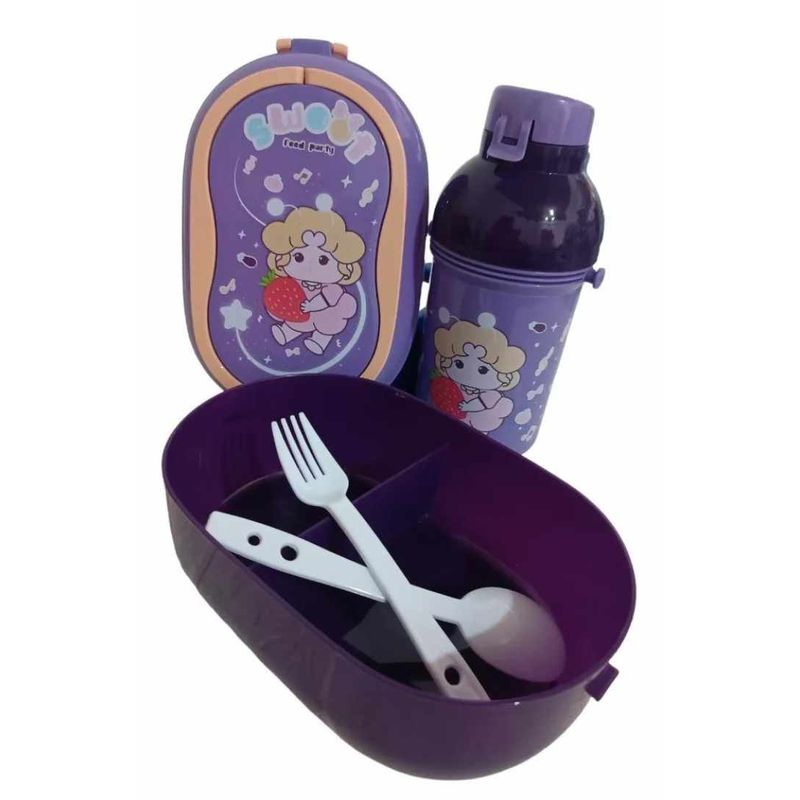GENERICO - Set lonchera fiambrera y vaso para niños