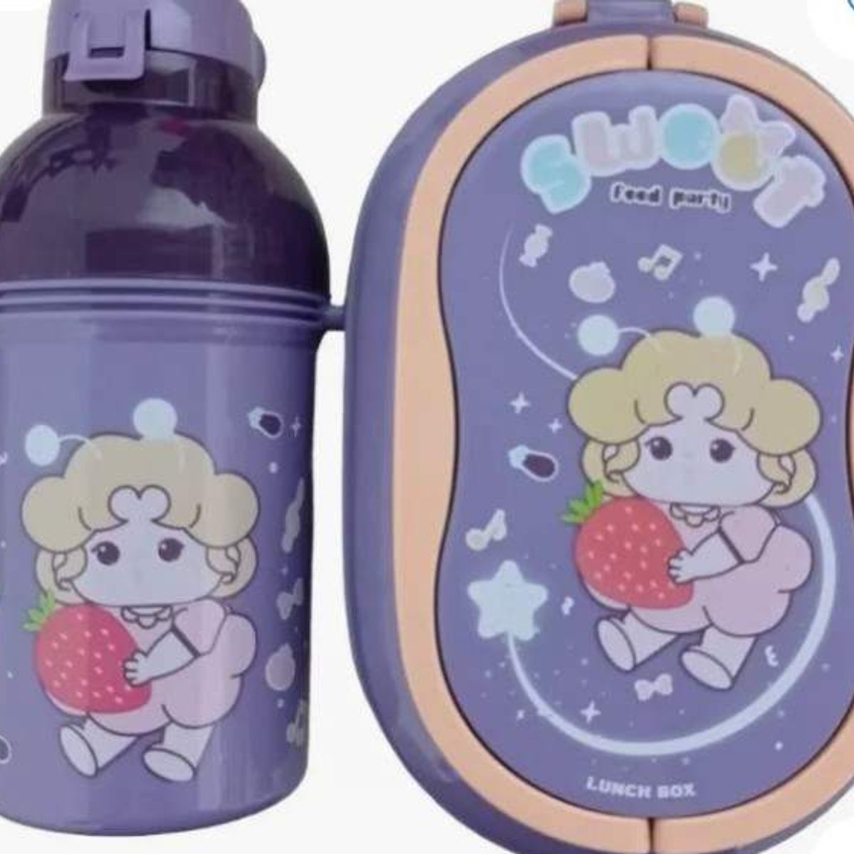 GENERICO - Set lonchera fiambrera y vaso para niños
