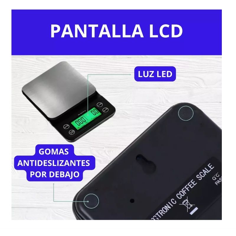 GENERICO - Balanza Pesa Digital Cocina Precision Medicion De 01g A 3kg