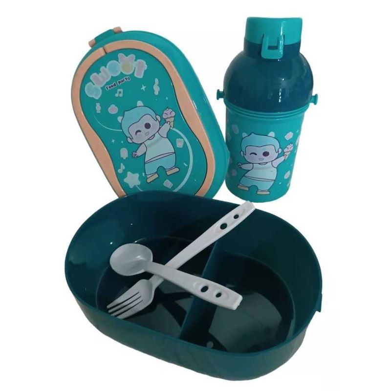 GENERICO - Set lonchera fiambrera y vaso para niños