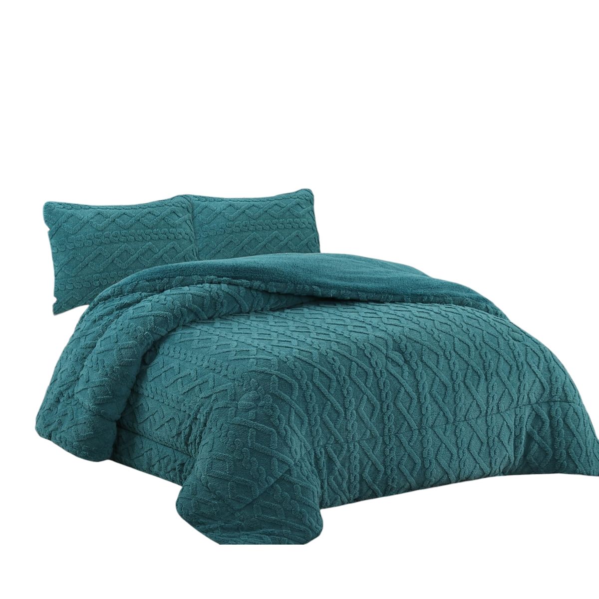 ANGELES DEL HOGAR - COBERTOR INVIERNO TEXTURIZADO CON CHIPORRO 2 PLAZAS CALIPSO