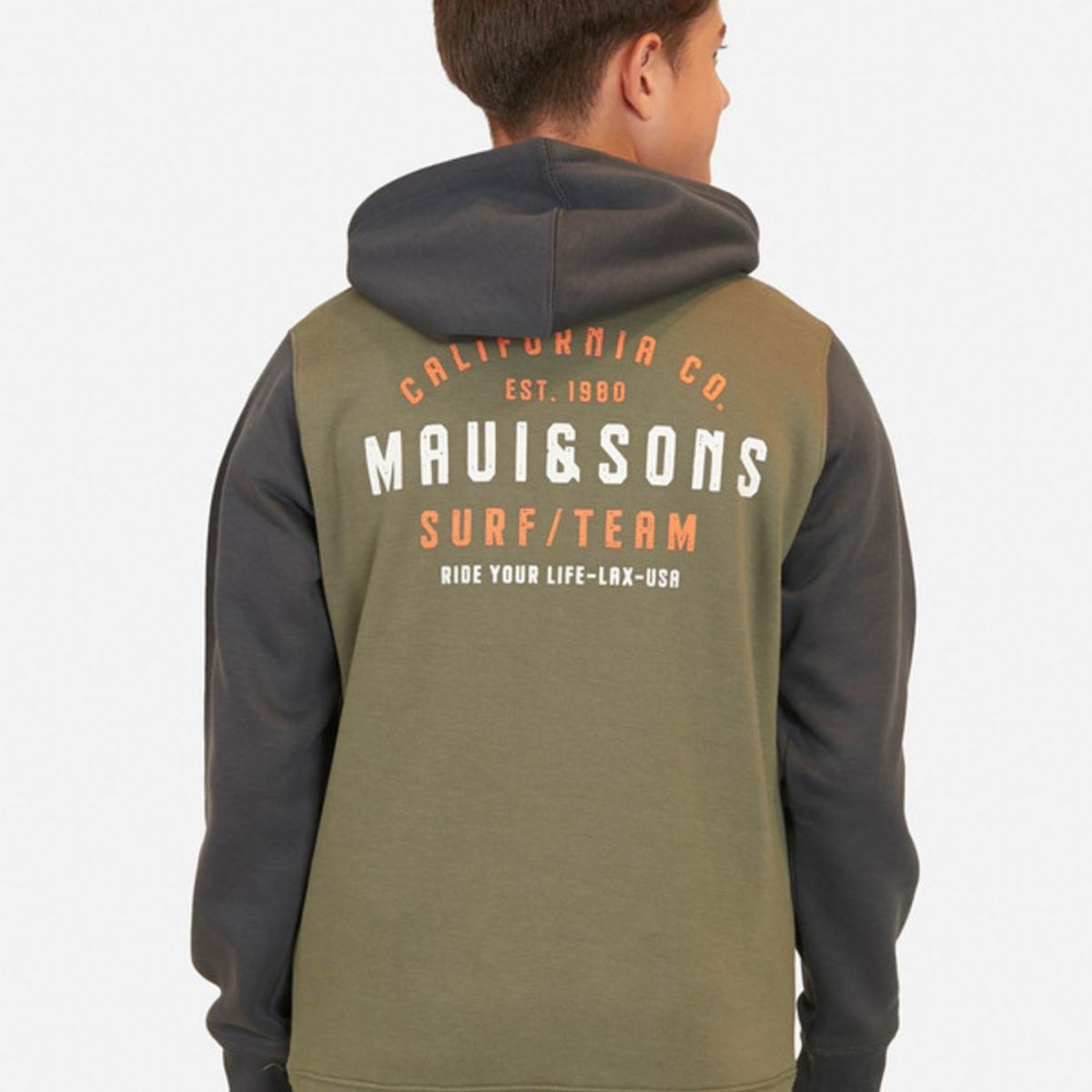 MAUI AND SONS - Poleron California Co Hoodies Infantil Verde Maui And Sons