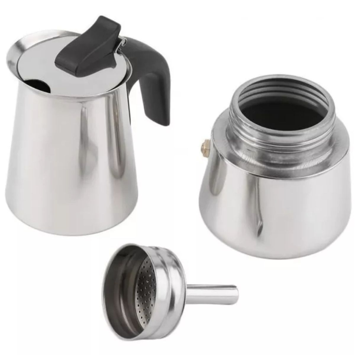 GENERICO - Cafetera Italiana Acero Inoxidable Capacidad 4 Tazas