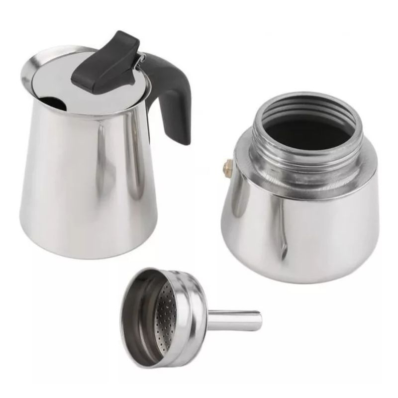 GENERICO - Cafetera Italiana Acero Inoxidable Capacidad 4 Tazas