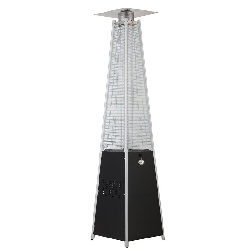 KLYMA - Estufa a Gas Exterior Terraza OBELISK Negra