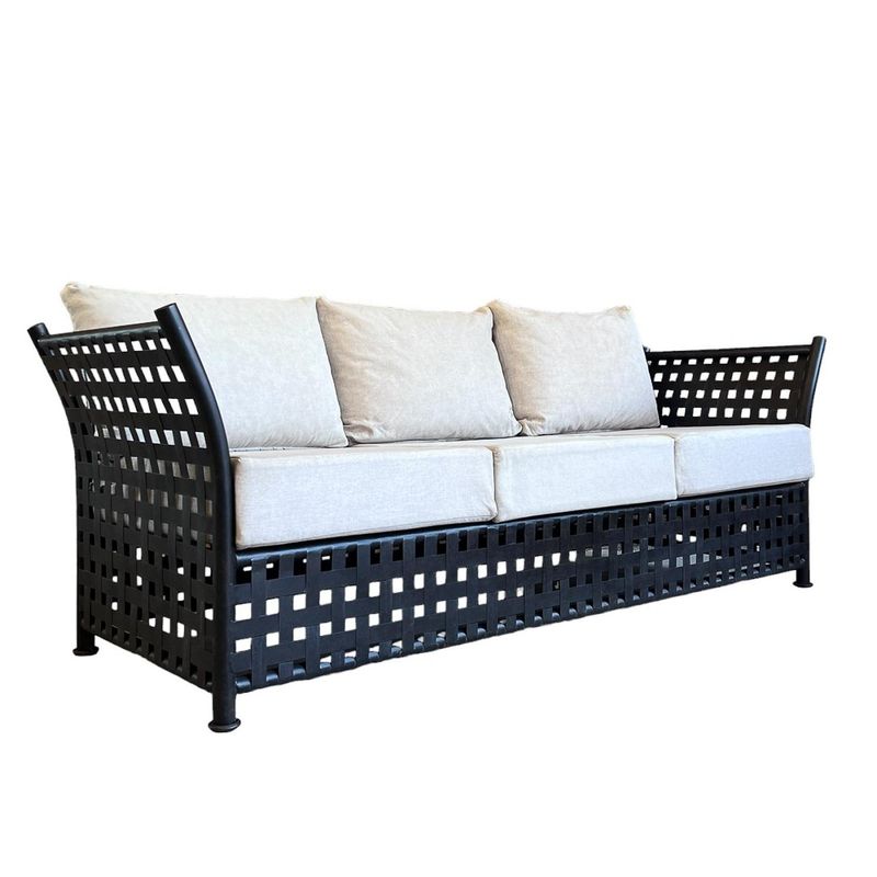MUEBLES EL HERRERO - Sofá Prince 3 cuerpos fierro terraza