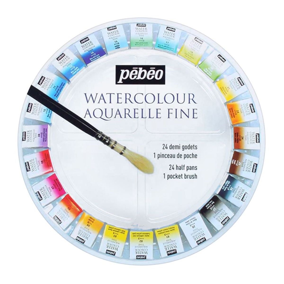 PEBEO - Acuarela en Pastillas Pebeo Aquarelle Fine Set 24 Colores