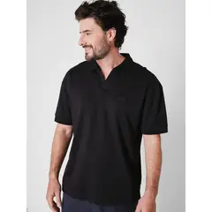 CALVIN KLEIN - Polo Smooth Open Negro