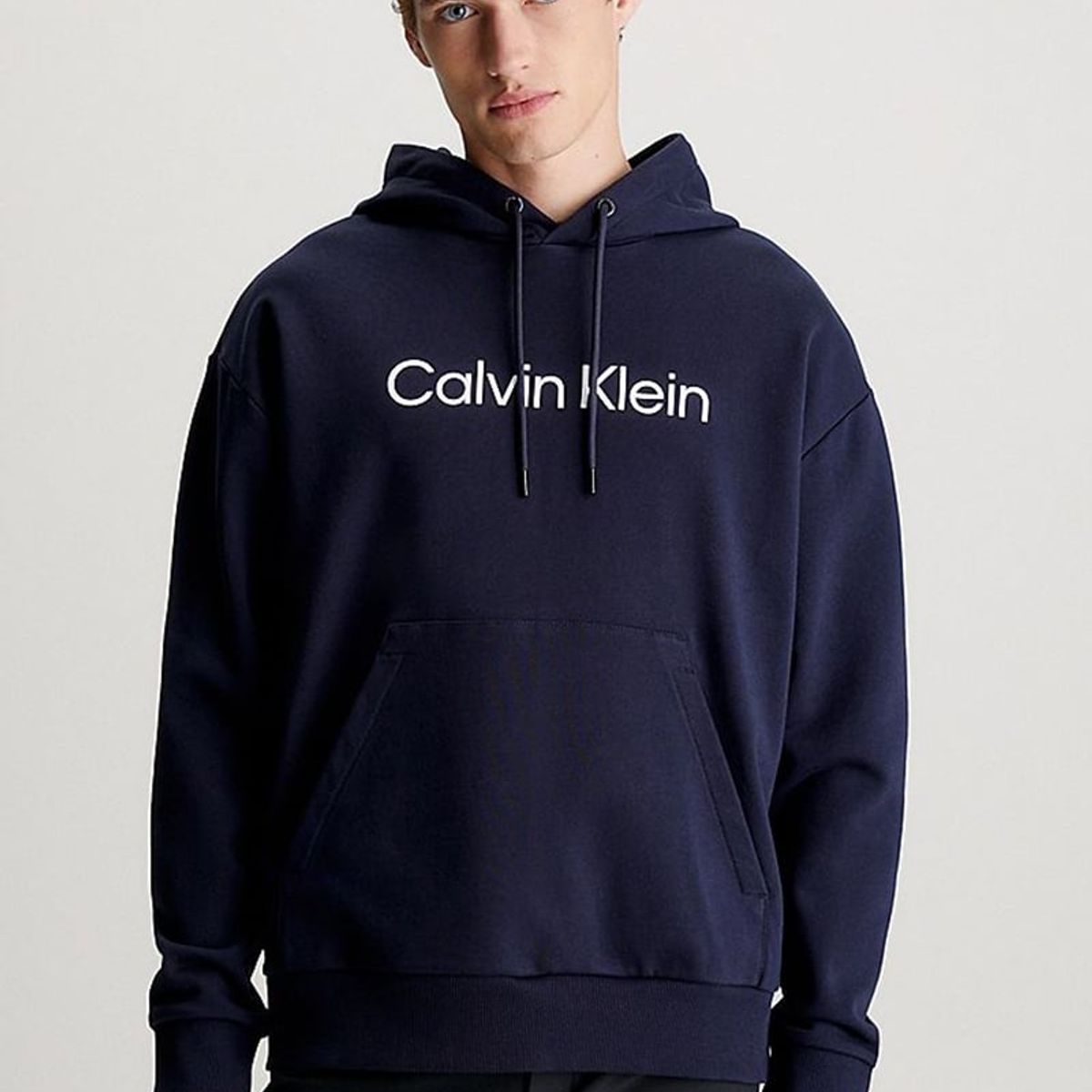 CALVIN KLEIN - Polerón con Gorro Comfort  Azul Calvin Klein