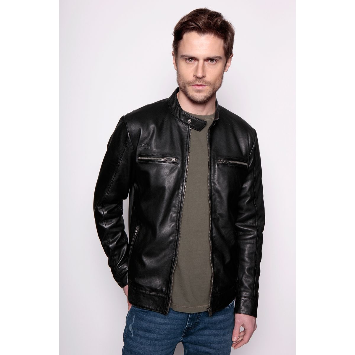 FEROUCH - Chaqueta De Cuero Memphis Negro Ferouch