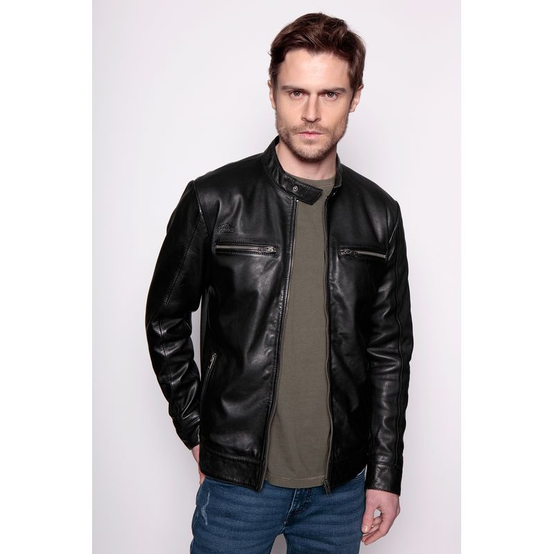 FEROUCH - Chaqueta De Cuero Memphis Negro Ferouch