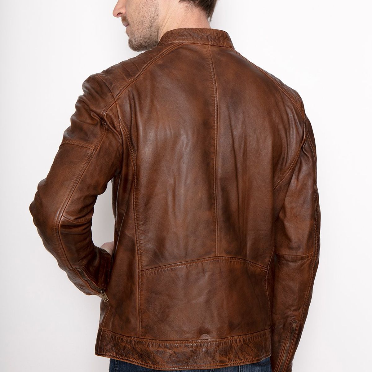 FEROUCH - Chaqueta Biker Colorado Fj Café Ferouch