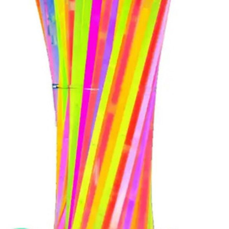 GENERICO - 100 Pulsera Fluor Fiesta Neon Tiktok Brillan Oscuridad