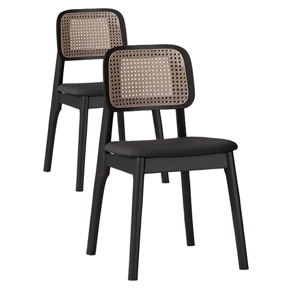 HOMER DESIGN - Silla De Comedor Set 2 Uni Madera Nactural premium Tejido