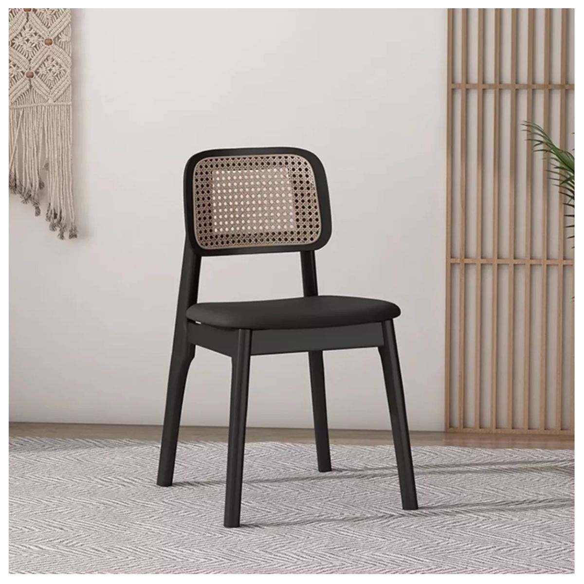 HOMER DESIGN - Silla De Comedor Set 2 Uni Madera Nactural premium Tejido