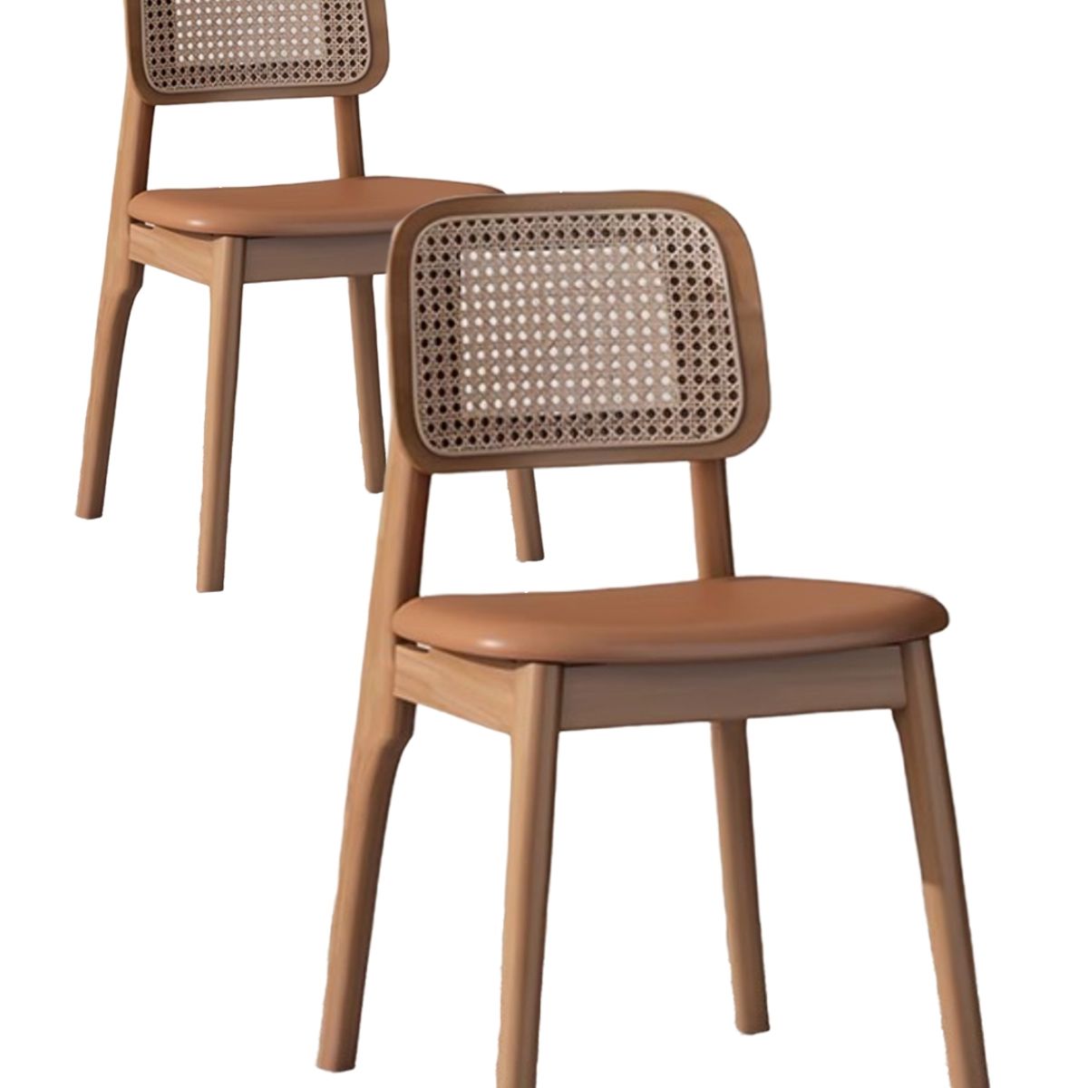 HOMER DESIGN - Silla De Comedor Set 2 Uni Madera Nactural premium Tejido
