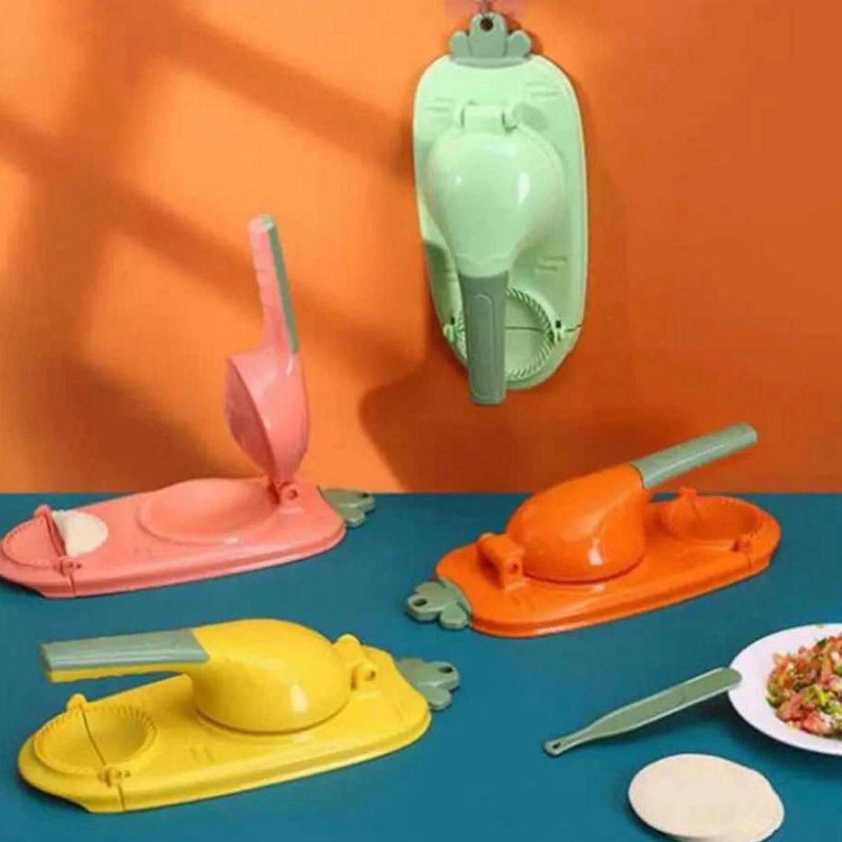 GENERICO - Maquina Para Hacer Mini Empanadas 2 En 1 Prensa Manual Verde