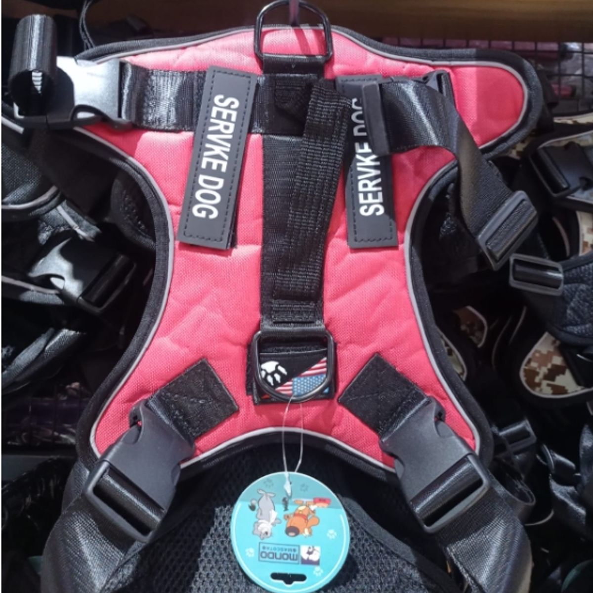 GENERICO - Chaleco Arnes Para Perros Rojo Mascotas Servke Dog