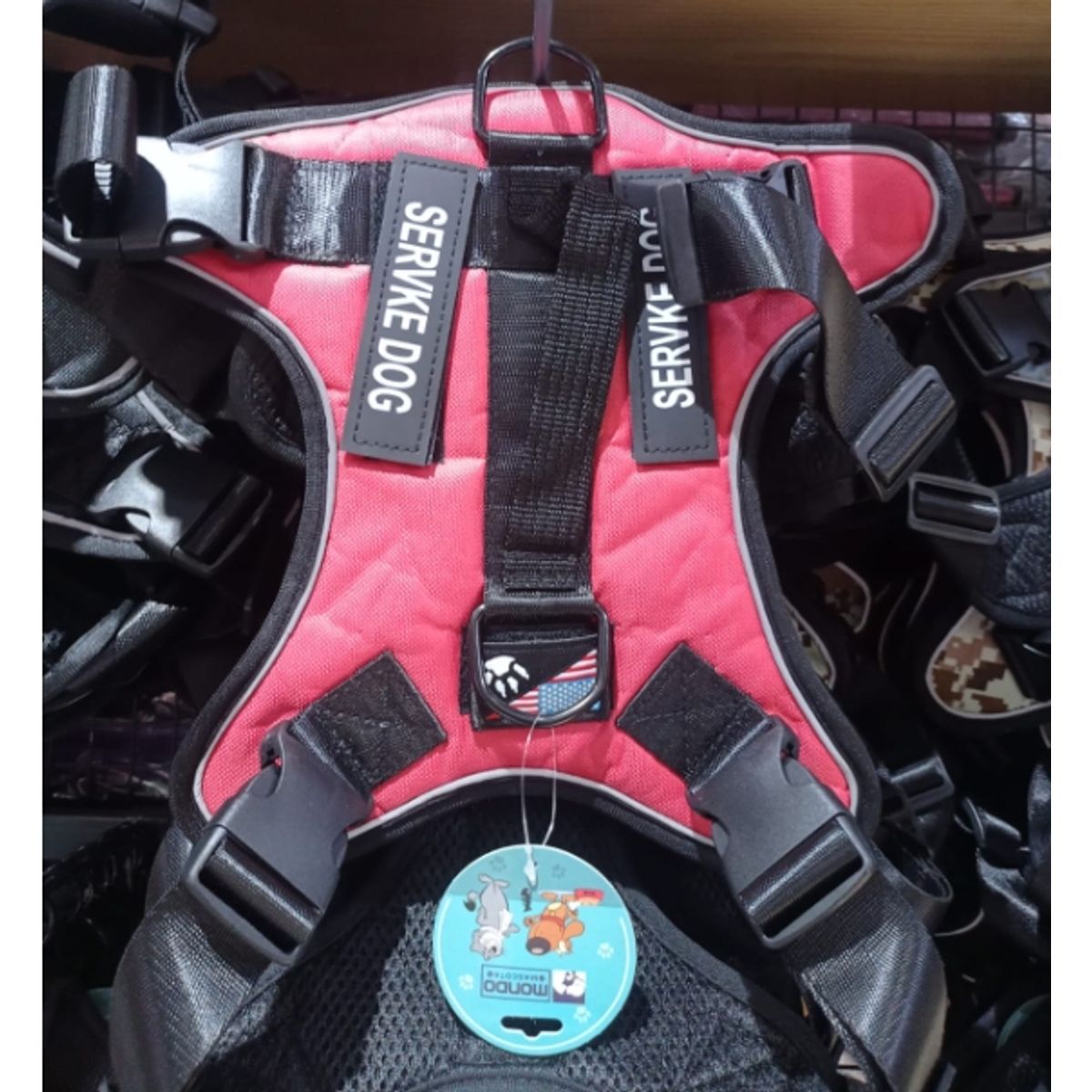 GENERICO - Chaleco Arnes Para Perros Rojo Mascotas Servke Dog