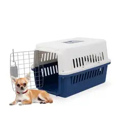 GENERICO - Jaula Transportadora Kennel Mascotas Gato Perro Color Azul